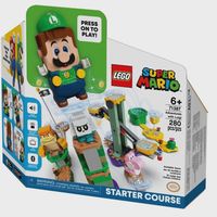 lego 71387 super mario aventuras con luigi pack inicial juguete con mini figura interactiva set de