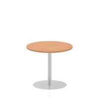 italia 800mm poseur round table oak top 725mm high leg