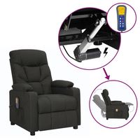 vidaxl sillon de masaje elevable tela negro