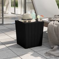 vidaxl mesa de jardin con tapa extraible polipropileno negro