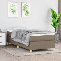 vidaxl estructura de cama sin colchon tela gris taupe 80x200 cm