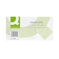 q-connect dl envelopes plain wallet self seal 80gsm white - kf02712