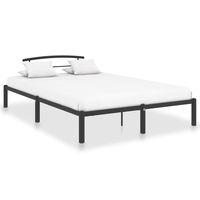 vidaxl estructura de cama sin colchon metal negro 120x200 cm