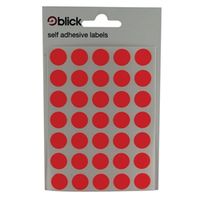 blick coloured labels in bags round 13mm dia 140 per bag - rs004554