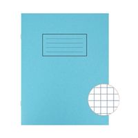 silvine exercise book 229 x 178mm 7mm squares blue 10 pack