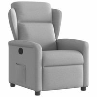 vidaxl sillon reclinable de tela gris nube