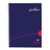 graffico hard cover wirebound notebook 160 pages a4 500-0510