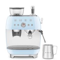 cafetera express molinillo - smeg egf03pbeu azul