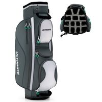 costway bolsa de golf con 14 divisores para palos de golf ligera portatil para carro de golf cubierta para lluvia polvo 34 x 29 x 90 cm