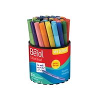 berol assorted water-based colourbroad pen tub 42 pack