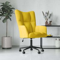 vidaxl sillon de relax de terciopelo amarillo mostaza