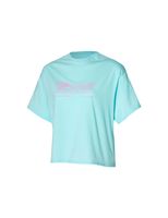 camiseta de running mizuno athletics graphic mujer azul