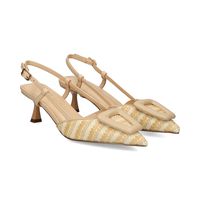 lodi zapatos de tacon medio mujer - beige talla 38