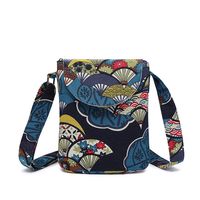 bolso de hombro estilo etnico bolso de cubo con estampado floral vintage bolso de solapa de tela para mujer