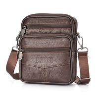 bolso de hombro multifuncional de cuero genuino para hombre nuevo vertical de moda maletin casual de viaje