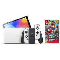 nintendo pack switch oled blanca  super mario odyssey