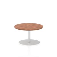 italia 600mm poseur round table walnut top 475mm high leg