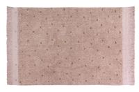 alfombra lavable de algodon rosa 140x200