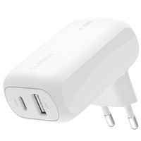 belkin boostcharge cargador de pared doble 1x usb-c pd 30 30w  1x usb-a 12w blanco