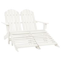 vidaxl silla adirondack de jardin 2 plazas madera maciza abeto blanco