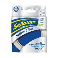 sellotape super clear tape 24mm x 50m 6 pack