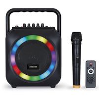 altavoz portatil fonestar box-35led bluetooth karaoke usb sd microfono inalambrico 35w rms