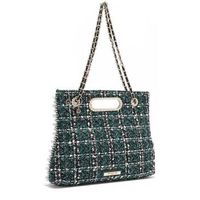 nicole lee bolso de mano bolso clutch estilo tweed verde para mujer