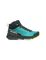 botas de montana scarpa rush 2 mid gore-tex blue lime mujer