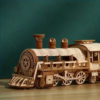 kit de modelo de tren mecanico en 3d de madera kit de construccion de vehiculos de rompecabezas para desafiar el cerebro regalo unico para cumpleanos o vacaciones