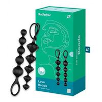 set 2 tiras bolas chinas anales beads - satisfyer negro