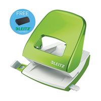 leitz nexxt wow metal office hole punch 30 sheets green 50081054