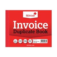 silvine duplicate invoice book 102x127mm 12 pack