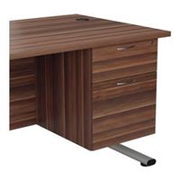 mezzo 2 drawer fixed pedestal - dark walnut - teshp2655dw