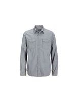 camisa jack  jones sheridan hombre light grey denim