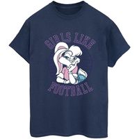 dessins animes camiseta manga larga girls like football para mujer