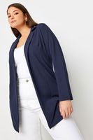 yours blazer azul marino largo mujer curvy y tallas grandes yours