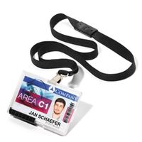 durable pushbox duo lanyard id holder