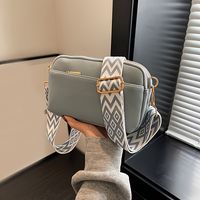 bolso de hombro mini para mujeres bolso cuadrado con correa ancha elegante bolso de hombro de cuero sintetico