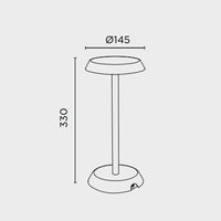 lampara de mesa led bateria 7w