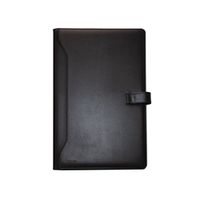 monolith leather look conference folder pu with a4 pad black