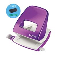 leitz nexxt wow hole punch 3mm 30 sheet purple ref50081062 - 50081062