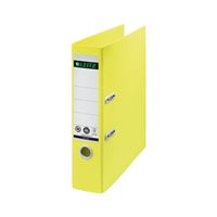 leitz recycle lever arch file a4 80mm yellow pack of 10 10180015