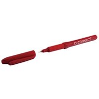 q-connect fineliner pen 04mm red pack of 10 ref kf25009