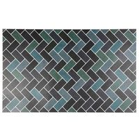 alfombra vinilica con mosaico de azulejos zellige color verde 50x80