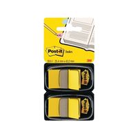 post-it index tabs dispenser with yellow tabs 2 pack 680-y2eu