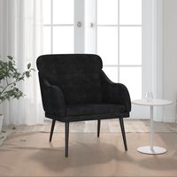 vidaxl sillon de terciopelo negro 63x76x80 cm