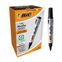 bic 2000 permanent marker bullet tip black 12 pack