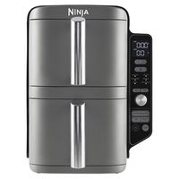 ninja double stack xl freidora de aire vertical con 2 cajones superpuestos 95l 2470w gris