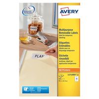 avery labels removable laser 12 per sheet 991x423mm - l4743rev-25