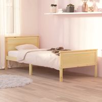 vidaxl estructura de cama sin colchon madera maciza de pino 100x200 cm